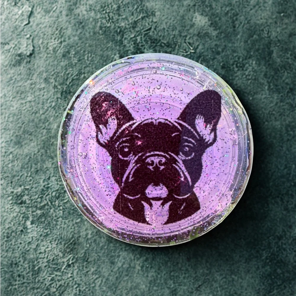 Purple French Bulldog Phone Grip